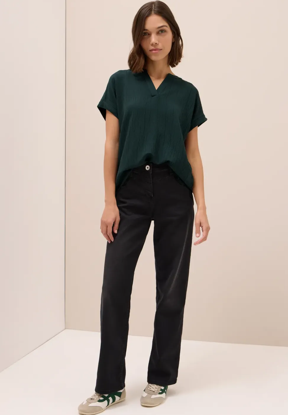 Blouse shirt met textuur