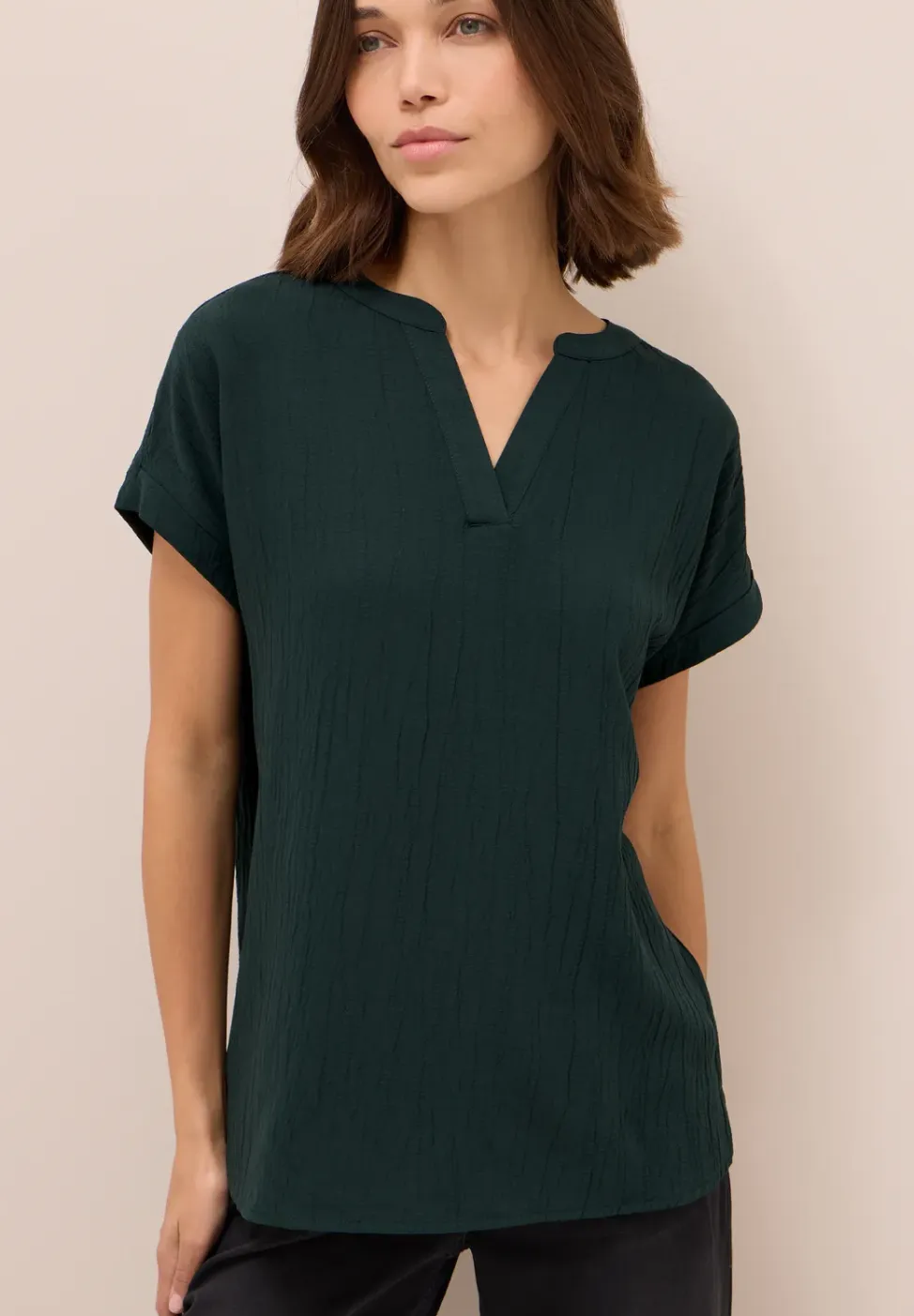 Blouse shirt met textuur