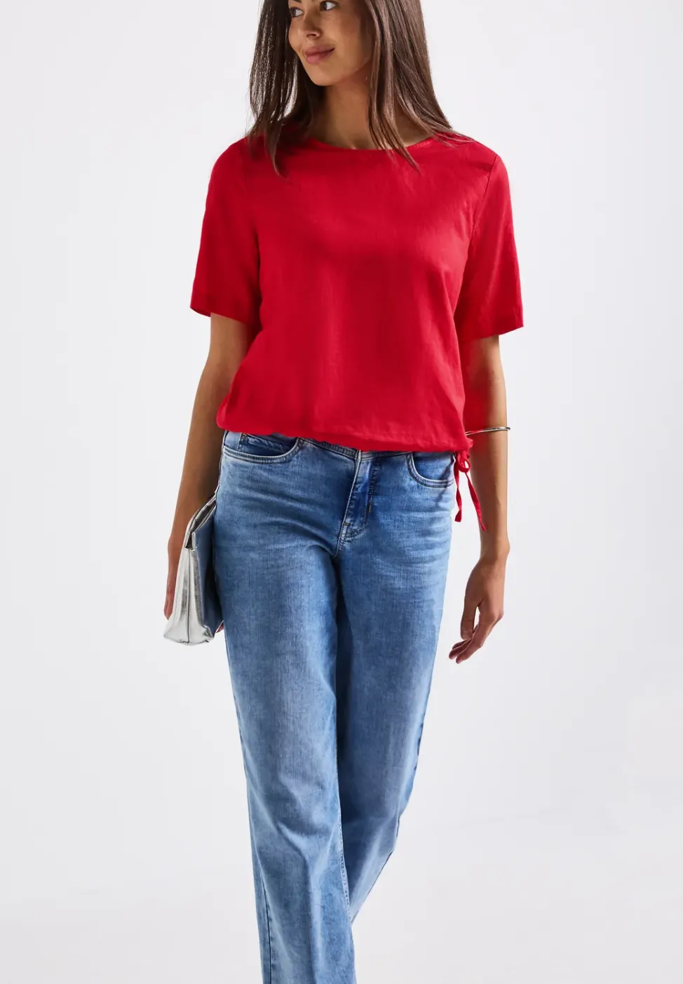 Blouse shirt met trekkoord