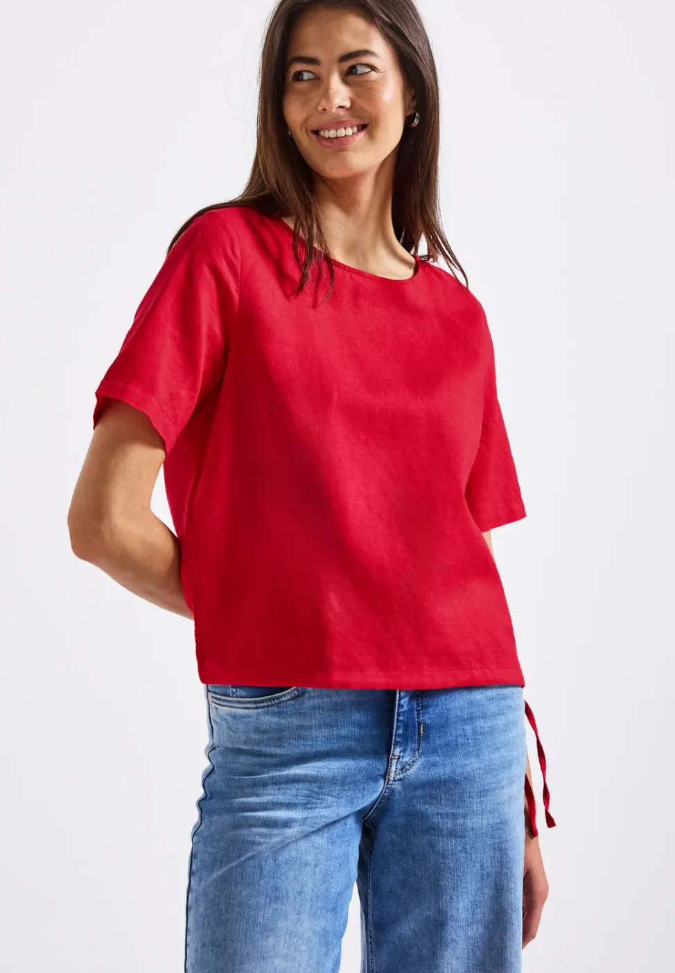 Blouse shirt met trekkoord