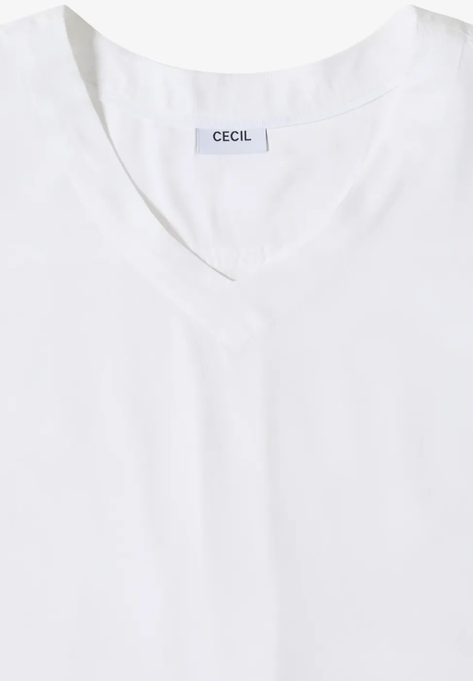 Blouse shirt met V-hals en knoop