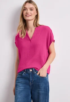 Blouse shirt van mousseline