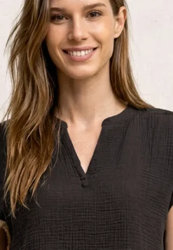 Blouse shirt van mousseline