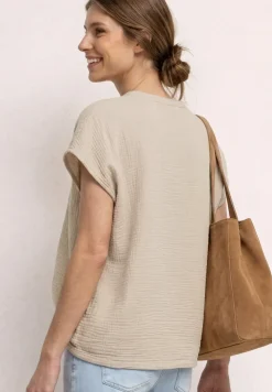 Blouse shirt van mousseline