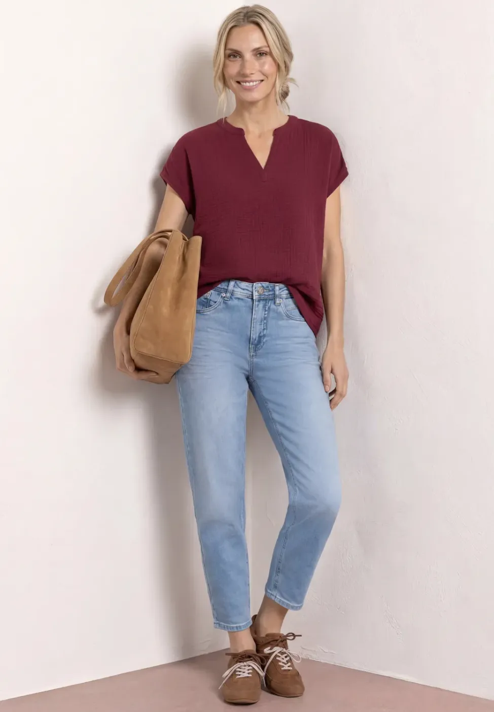 Blouse shirt van mousseline