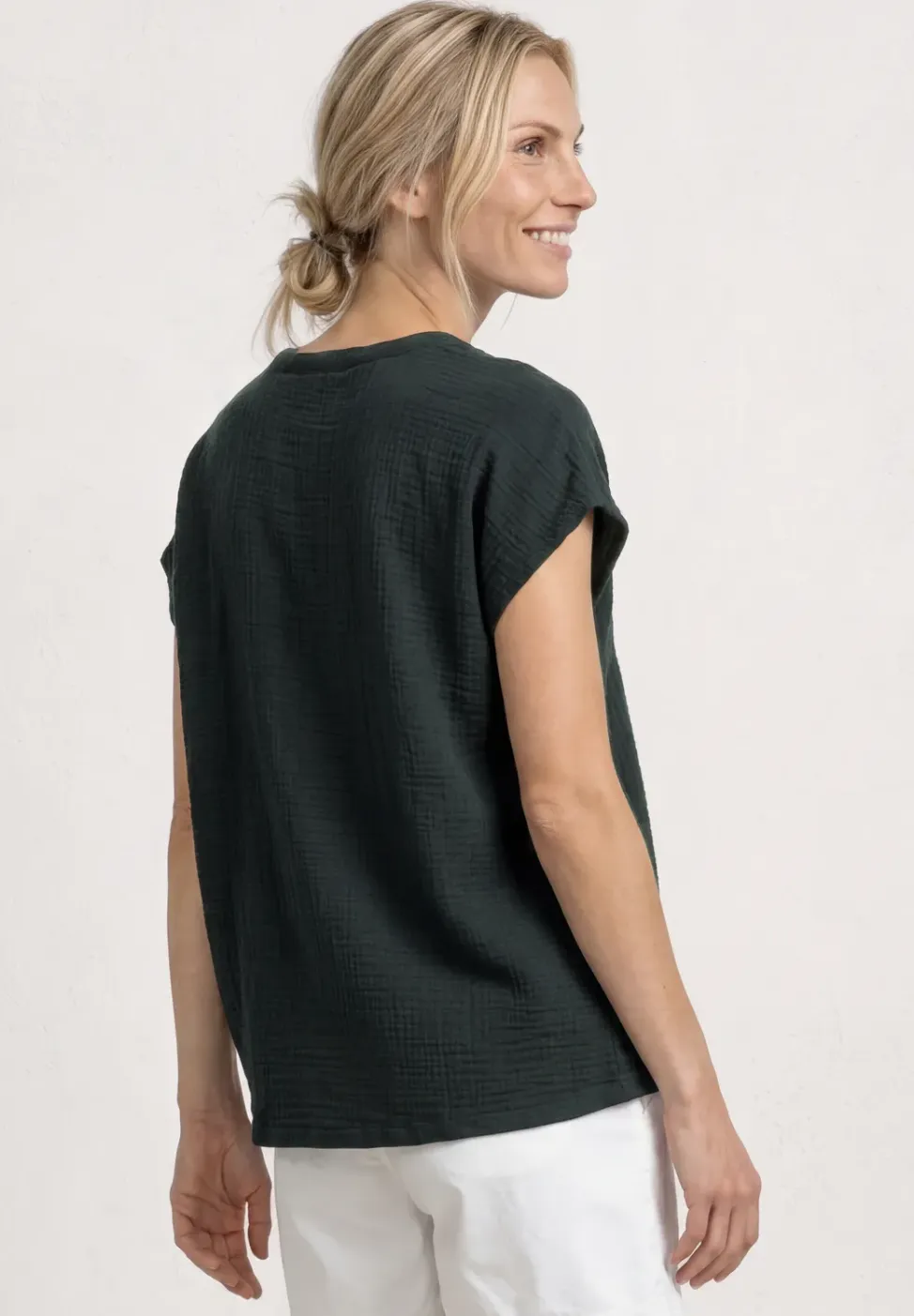 Blouse shirt van mousseline