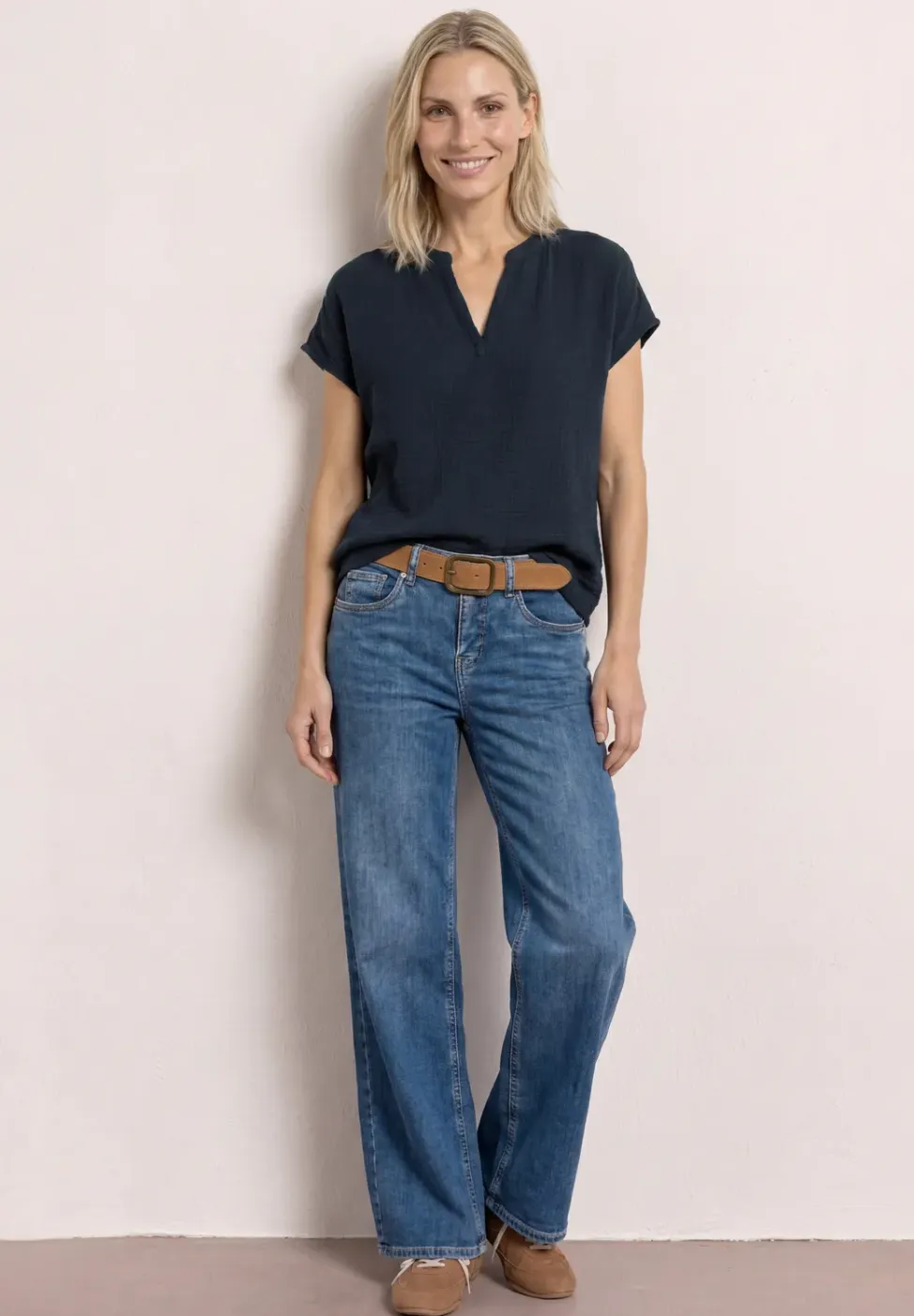 Blouse shirt van mousseline