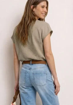 Blouse shirt van mousseline