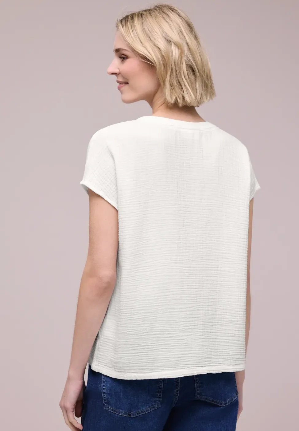 Blouse shirt van mousseline