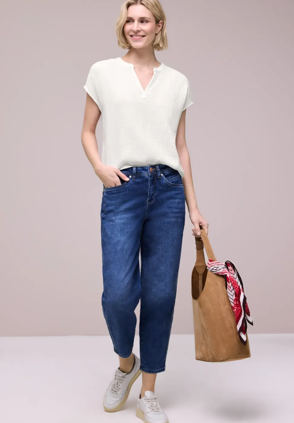 Blouse shirt van mousseline