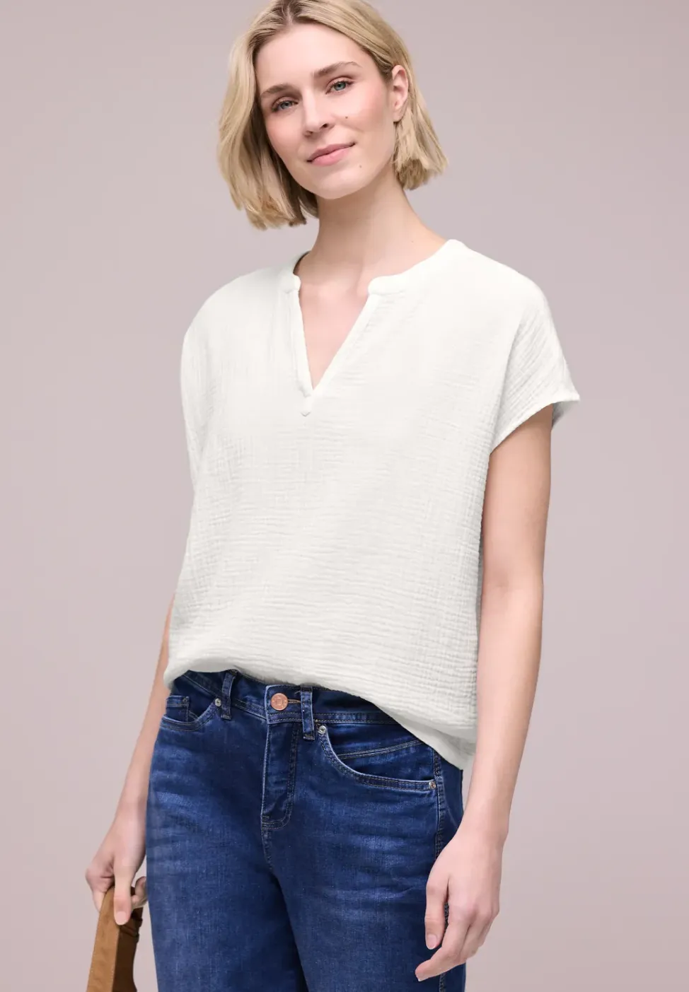 Blouse shirt van mousseline