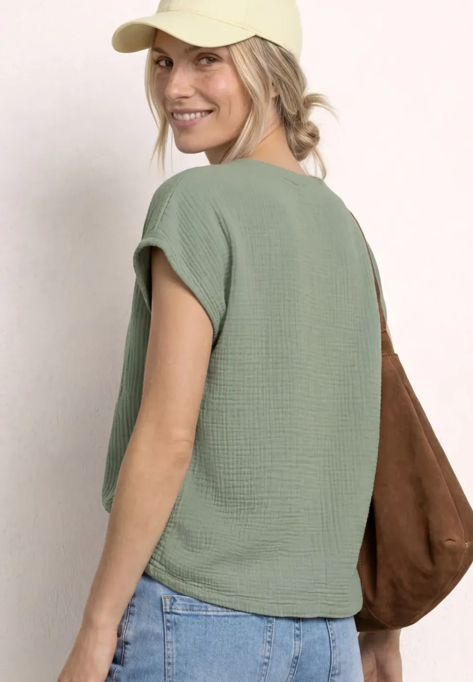 Blouse shirt van mousseline