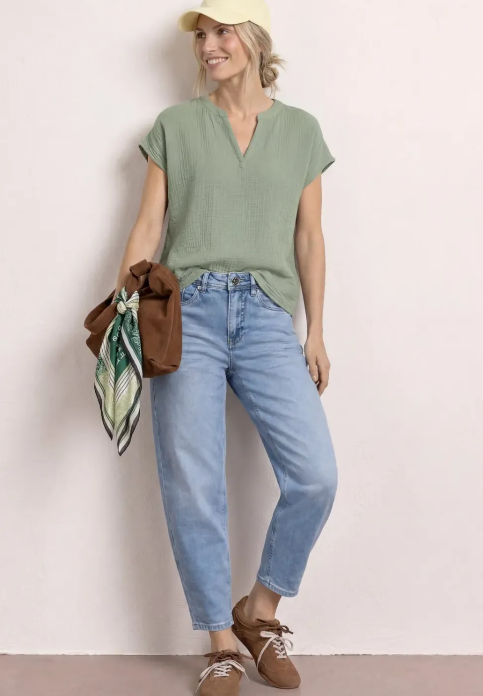 Blouse shirt van mousseline