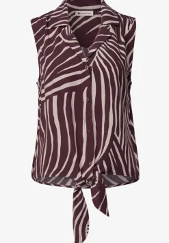 Blousetop met bowlingkraag en knoop