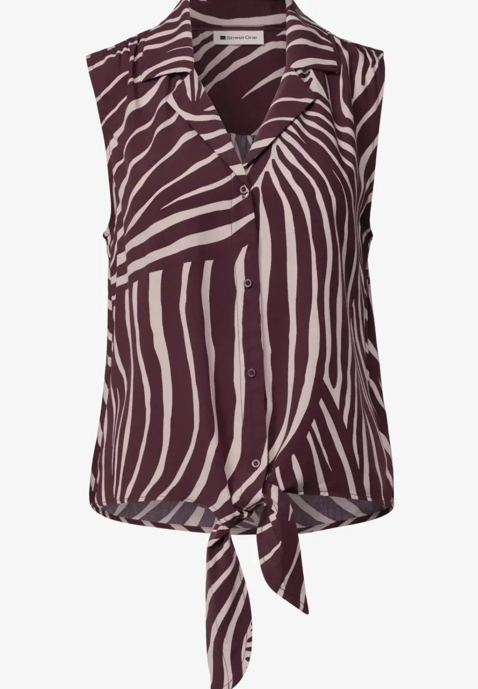 Blousetop met bowlingkraag en knoop