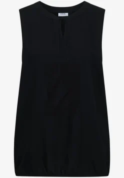 Blousetop met gespleten hals en linten