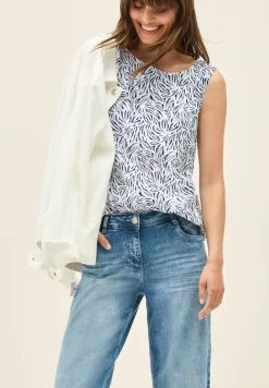 Blousetop met minimale print