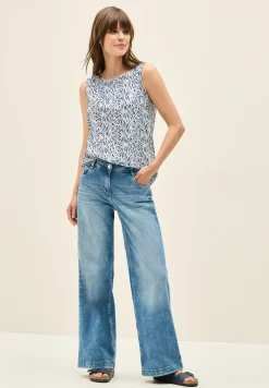Blousetop met minimale print