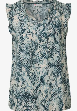 Blousetop met print en ruches