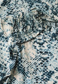 Blousetop met print en ruches
