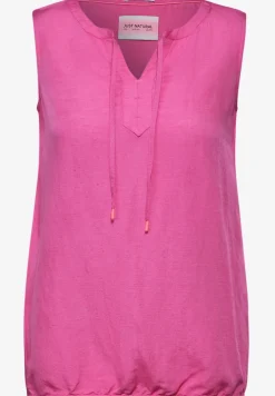 Blousetop van linnenmix