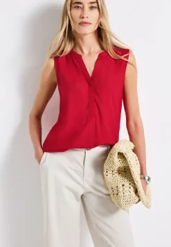 Blousetop in effen kleur