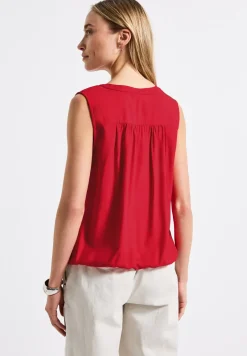 Blousetop in effen kleur