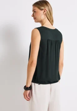 Blousetop in effen kleur