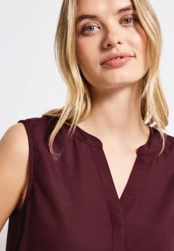 Blousetop in effen kleur