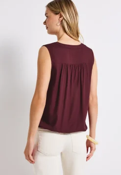 Blousetop in effen kleur