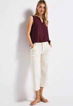 Blousetop in effen kleur