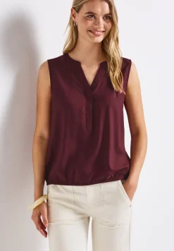 Blousetop in effen kleur