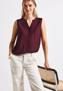 Blousetop in effen kleur