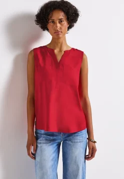 Blousetop met borstzakken