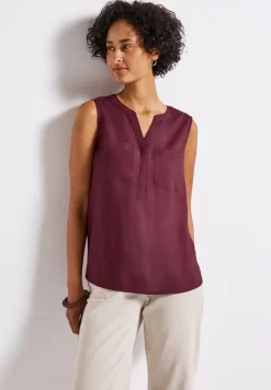 Blousetop met borstzakken