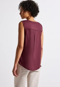 Blousetop met borstzakken