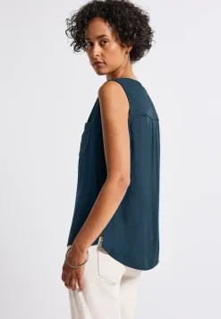Blousetop met borstzakken