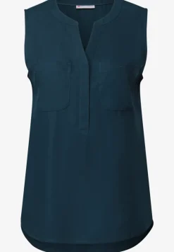 Blousetop met borstzakken