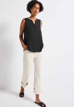 Blousetop met borstzakken