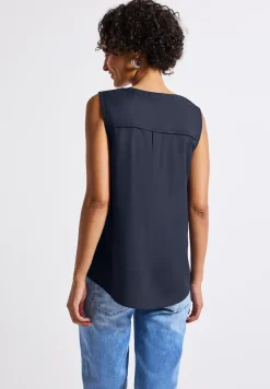 Blousetop met borstzakken
