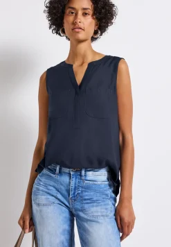 Blousetop met borstzakken