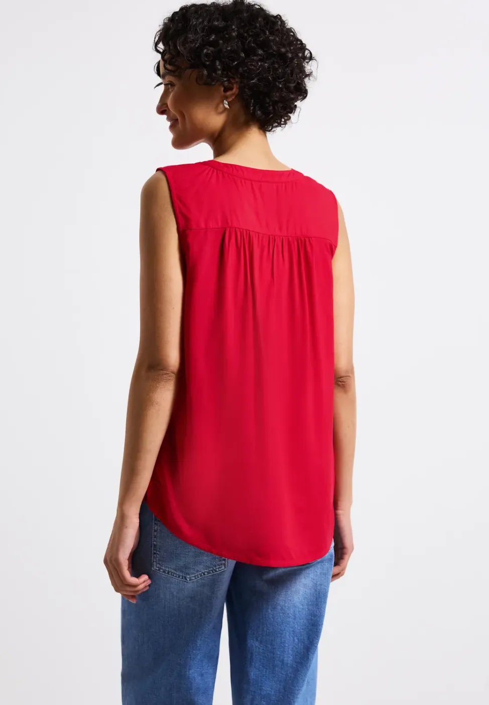 Blousetop met gespleten hals