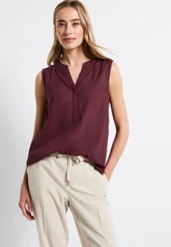 Blousetop met gespleten hals