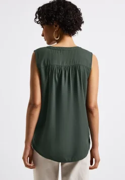 Blousetop met gespleten hals