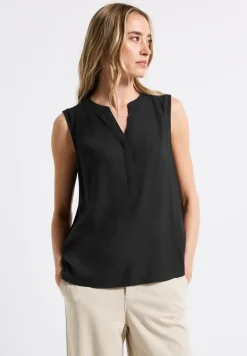 Blousetop met gespleten hals