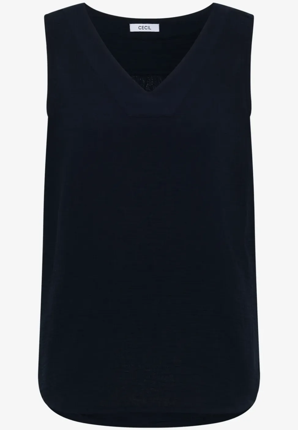 Blousetop met V-hals van mousseline