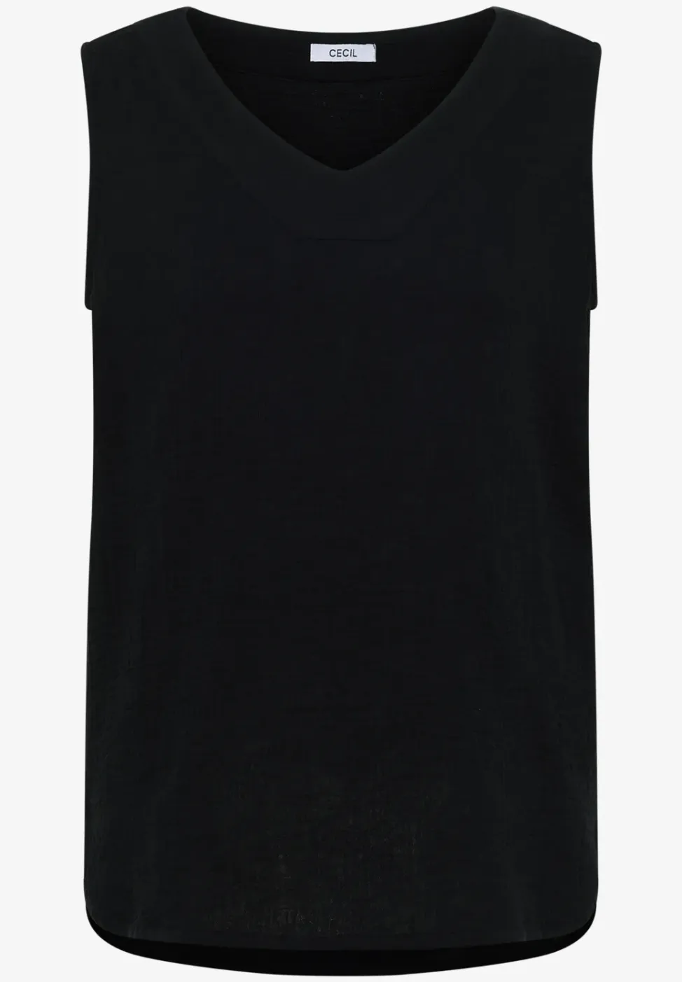 Blousetop met V-hals van mousseline