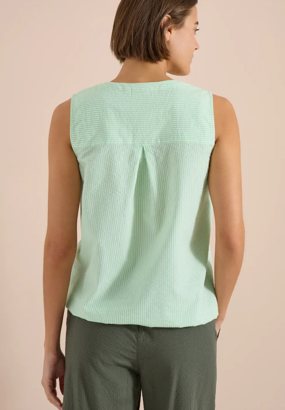 Blousetop van seersucker