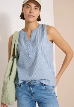 Blousetop van seersucker