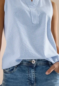 Blousetop van seersucker
